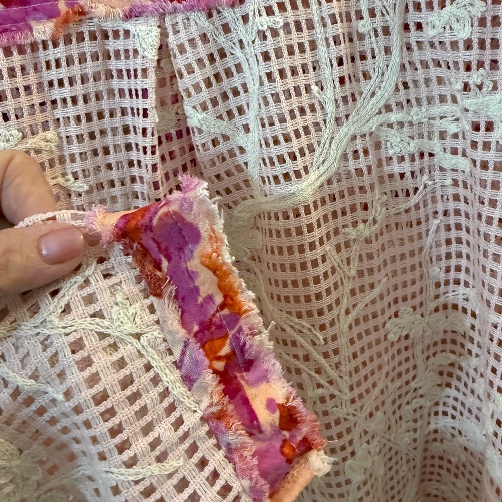 POL Boxy Pink and Purple Notched Collar Top - Picture 5 of 7
